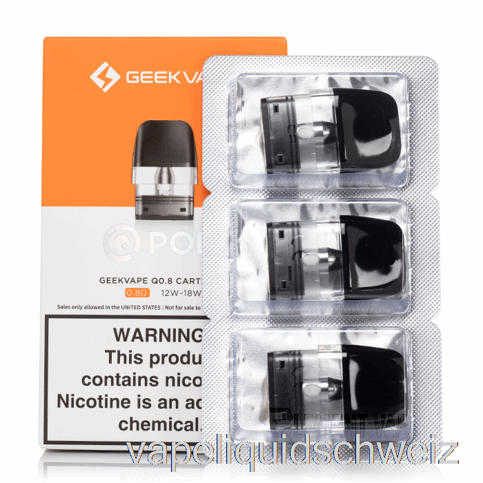 Geek Vape Q Ersatzpods 0,8 Ohm Pods Vape Schweiz